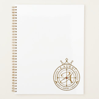 Z.AURA™ Gold Hardcover Journal | 21,59 cm × 27,94 Planer