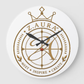 Z.AURA™ Signature Royal Crown Acryl-Wanduhr Große Wanduhr