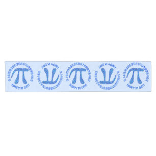 Z-blauer PU-Symbol-Mathe-Aussenseiter-glückliches Kurzer Tischläufer