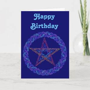Z Choses Magiques Carte d'Anniversaire Pentagramme
