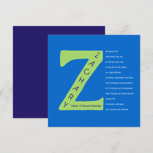 Z Erstsammlung Bar Bat Mitzvah Einladung