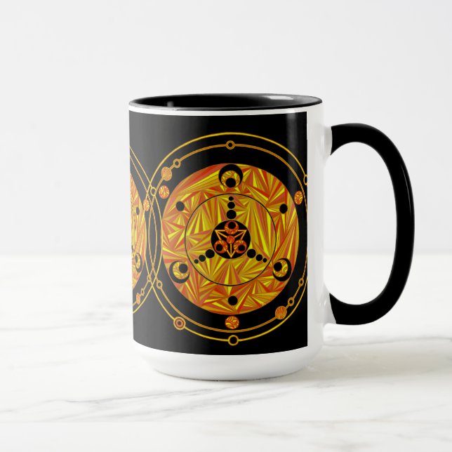Z Fun Crop Circle Alien Art SciFi Geek Drinkware Tasse (Rechts)