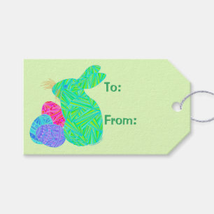 Z Green Oaster Bunny Ostereier Farbenfrohe Kaninch Geschenkanhänger