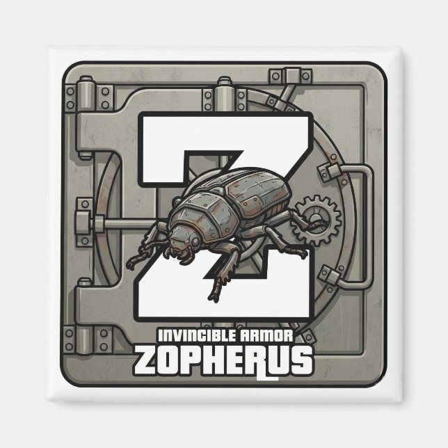 Z is for Zopherus (Ironclad Beetle) –GTA Style ABС Magnet (Vorne)