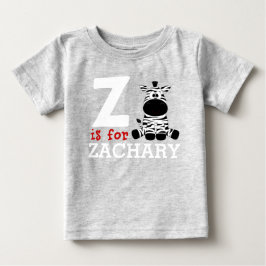 Z ist für Zachary & Kids Name Personalisiert Baby T-shirt