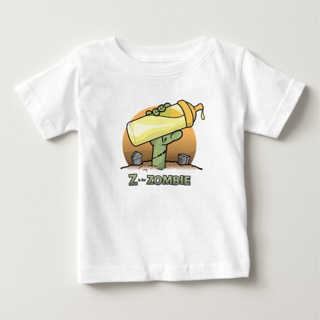 "Z" ist für Zombie-"Flaschen-" Säuglings-T - Shirt (Vorderseite)