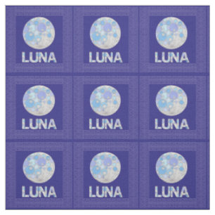 Z Luna der Vollmondblauer und lila RaumGeek Stoff