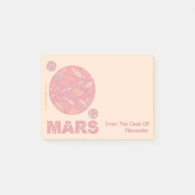 Z-MarsGeek die roter Planeten-personalisierten Post-it Klebezettel (Vorderseite)