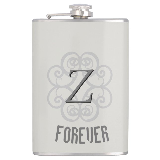 Z-Mit Monogramm Forever Flachmann (Vorderseite)