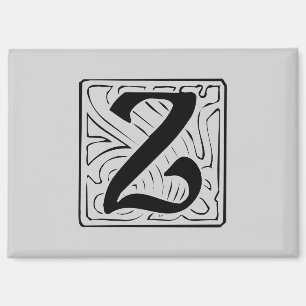 Z Monogramm schwarz Magnet