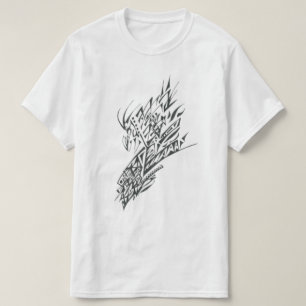 Z Schwarz Weiß Abstrakte Stammes-Tätowierkunst T-Shirt