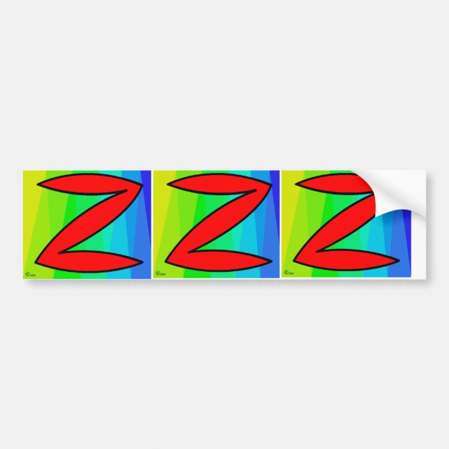 Z, Z, Z AUTOAUFKLEBER (Vorne)