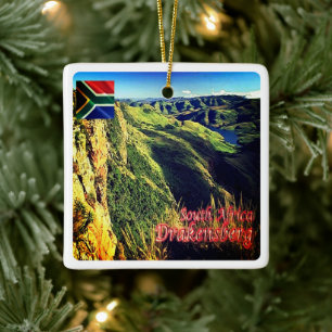 ZA010 DRAKENSBERG, Panorama, Südafrika, Keramikornament