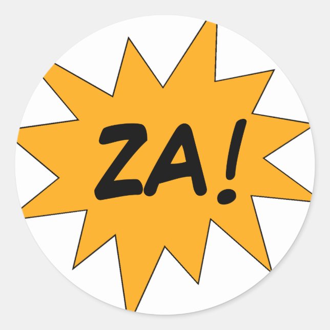 ZA! RUNDER AUFKLEBER (Vorderseite)