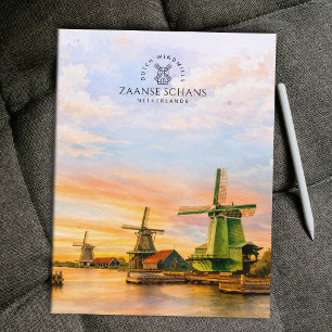 Zaanse Schans Niederlande Windmühlen   Reise Postkarte