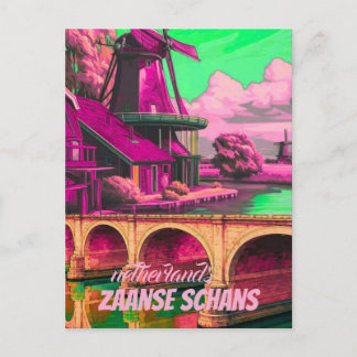 Zaanse Schans Reiseplakat | Zaanse Schans Wand A Postkarte