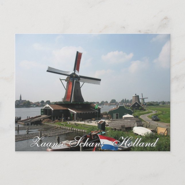 Zaanse Schans Windmill Postcard Postkarte (Vorderseite)