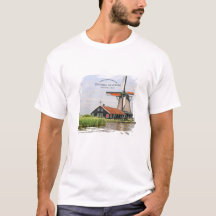 Zaanse Schans Windmühle Aquarell Niederländisches 