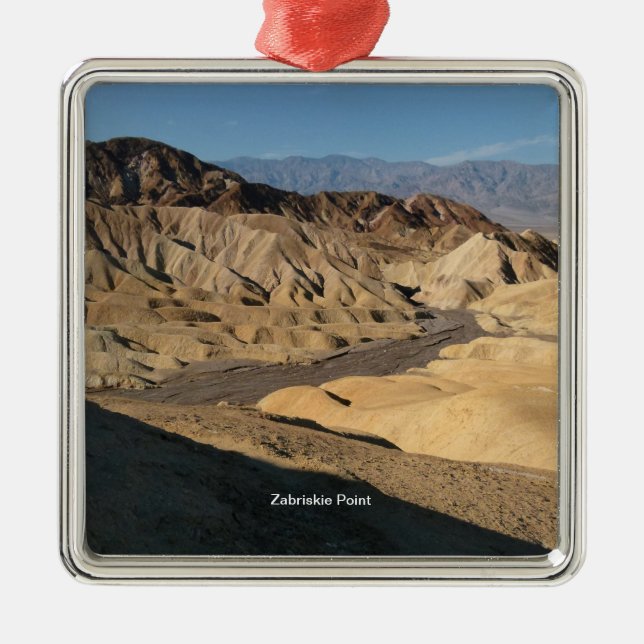 Zabriskie Point - Death Valley, Kalifornien Silbernes Ornament (Vorne)