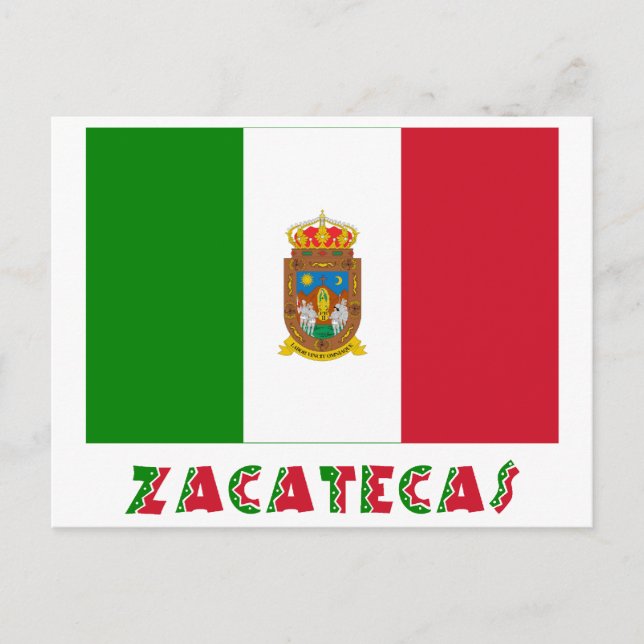 Zacatecas Inoffizielle Flagge Postkarte (Vorderseite)