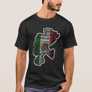 Zacatecas Mexico Mapa Bandera Mexicana Staat T Shi T-Shirt