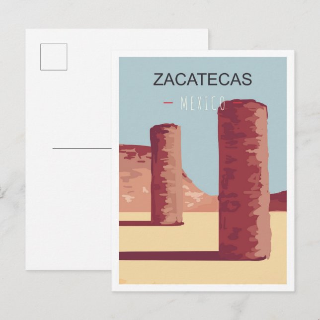 Zacatecas Mexiko Kunst, Dichtung und Musik Postkarte (Vorne/Hinten)