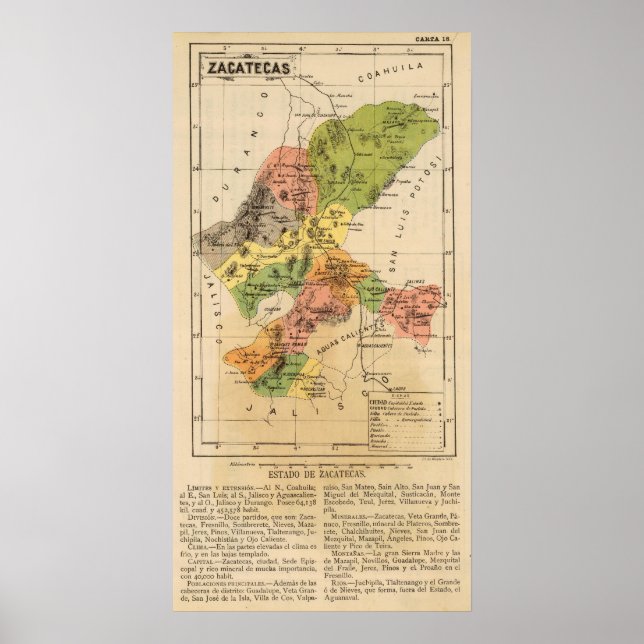 Zacatecas, Mexiko Poster (Vorne)