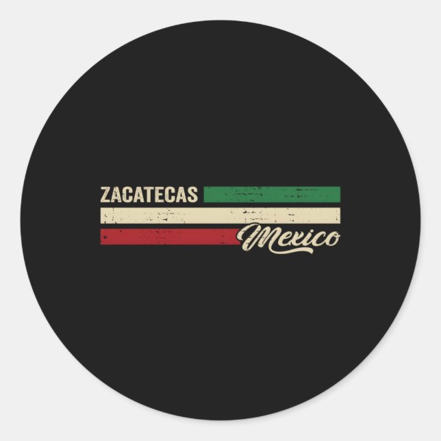 Zacatecas Mexiko Runder Aufkleber (Vorderseite)