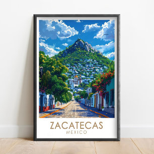 Zacatecas Poster - Bufa-Hügel-Druck - Zacatecas Wa