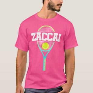 Zaccai Name Tennis Player Boys Ball und Racket Spi T-Shirt