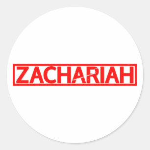 Zachariah-Briefmarke Runder Aufkleber