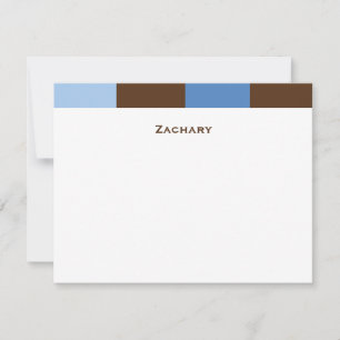 Zachary Blue Brown Danke Karte
