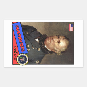 Zachary Taylor Baseball Card Rechteckiger Aufkleber