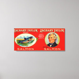 Zachary- Taylormarken-Lachs-Aufkleber Leinwanddruck