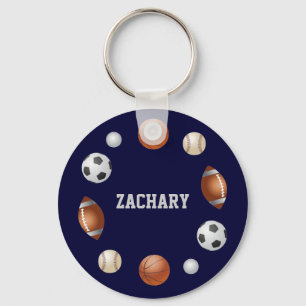 Zachary World of Sports Name Schlüsselanhänger - N