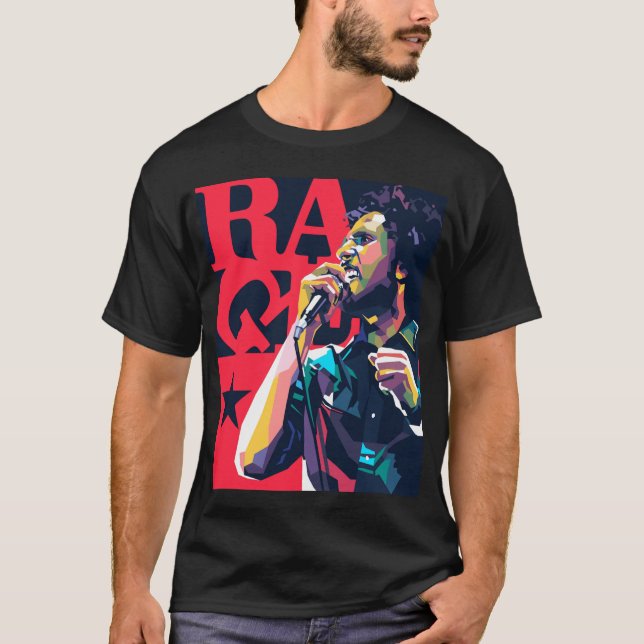 Zack de la Rocha Geschenk lustig T-Shirt (Vorderseite)