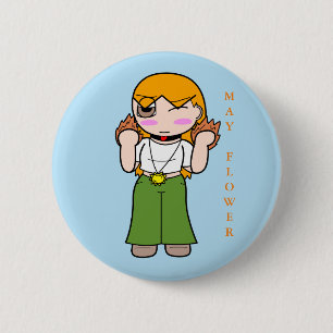 Zack Dragonblade - May-Blume Button