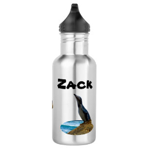 Zack Name mit Pinguin, Wasserflasche