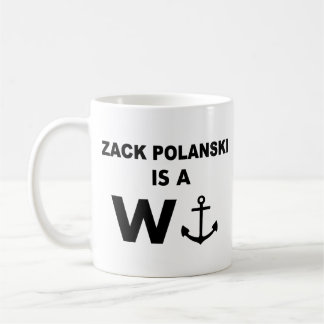 Zack Polanski Conception d'ancre Mug Drôle Minimal