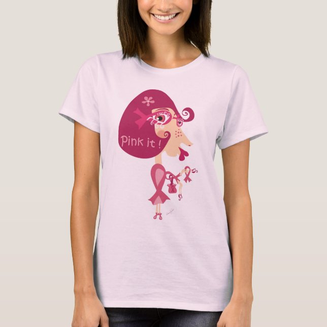 Zacken Sie es rosa Band aus T-Shirt (Vorderseite)