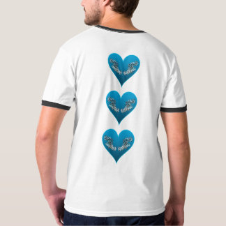 Zackenbarsch - Blaue Herzen, vertikal angeordnet | T-Shirt