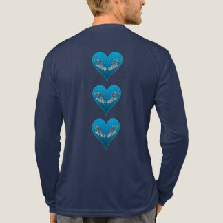 Zackenbarsch - Blaue Herzen, vertikal angeordnet | Tri-Blend Shirt