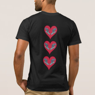 Zackenbarsch - Rote Herzen, vertikal angeordnet | T-Shirt