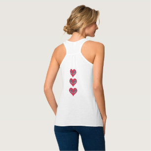 Zackenbarsch - Rote Herzen, vertikal angeordnet    Tank Top