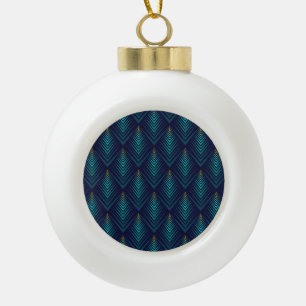 Zackenrand: Dynamisches Musterspiel Keramik Kugel-Ornament
