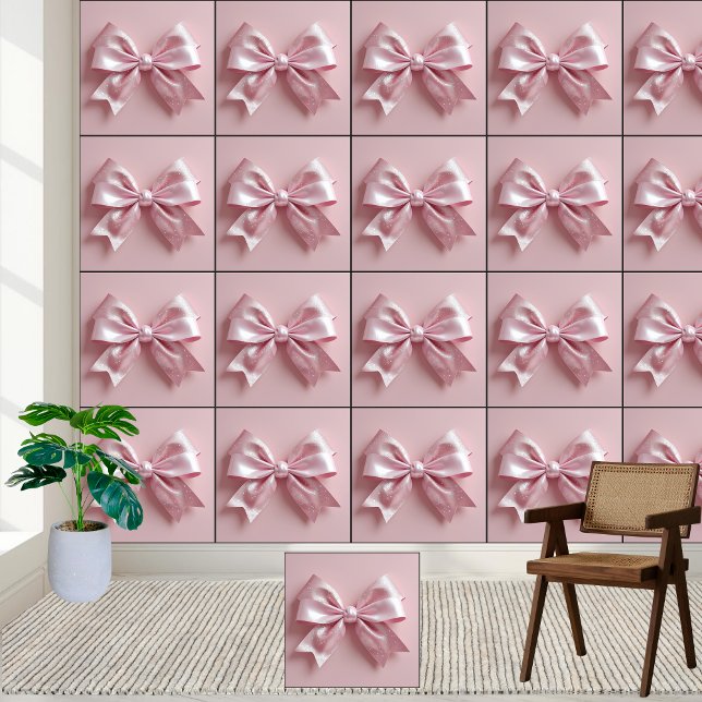 Zackenrosa Glitzer Bow Tapete (Von Creator hochgeladen)