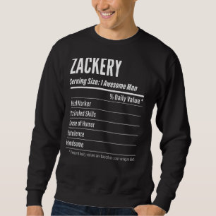 Zackery Serving Size Nutrition Label Kalorien Sweatshirt