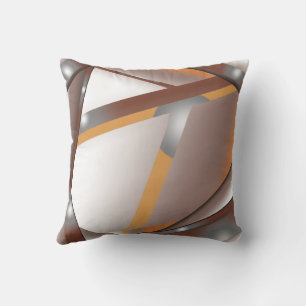 Zackige Edge Konzentrische Erde Ton Ombre Kunst Kissen