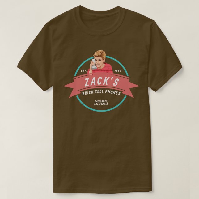 Zacks Brick Cell Phones Est 1989 T-Shirt (Design vorne)
