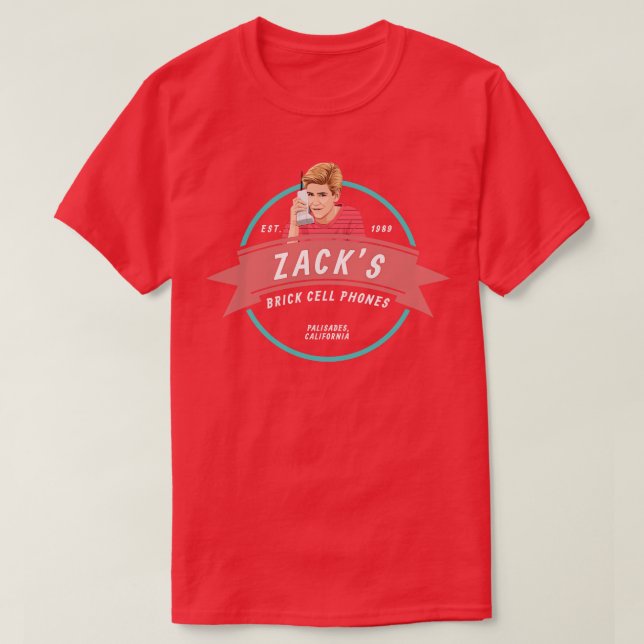 Zacks Brick Cell Phones Est 1989 T-Shirt (Design vorne)